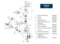 RECAMBIOS GROHE 33591002 EUROSTYLE MONOMANDO BAÑO-DUCHA